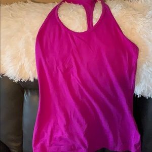 Nike workout top in fuchsia